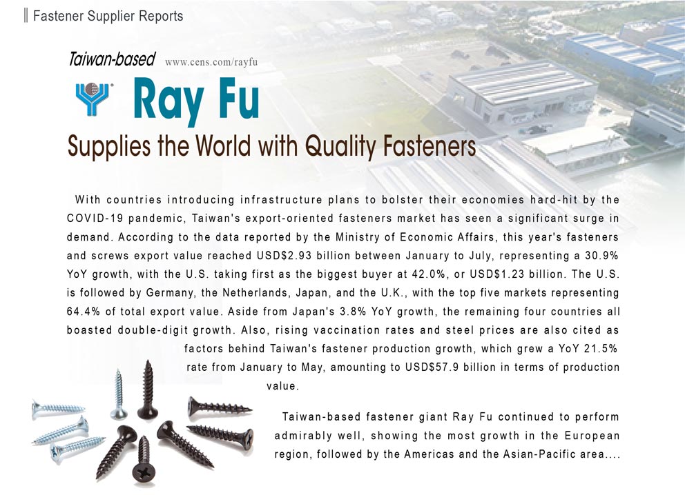 Taiwan-based Ray Fu supplies the world with quality fasteners